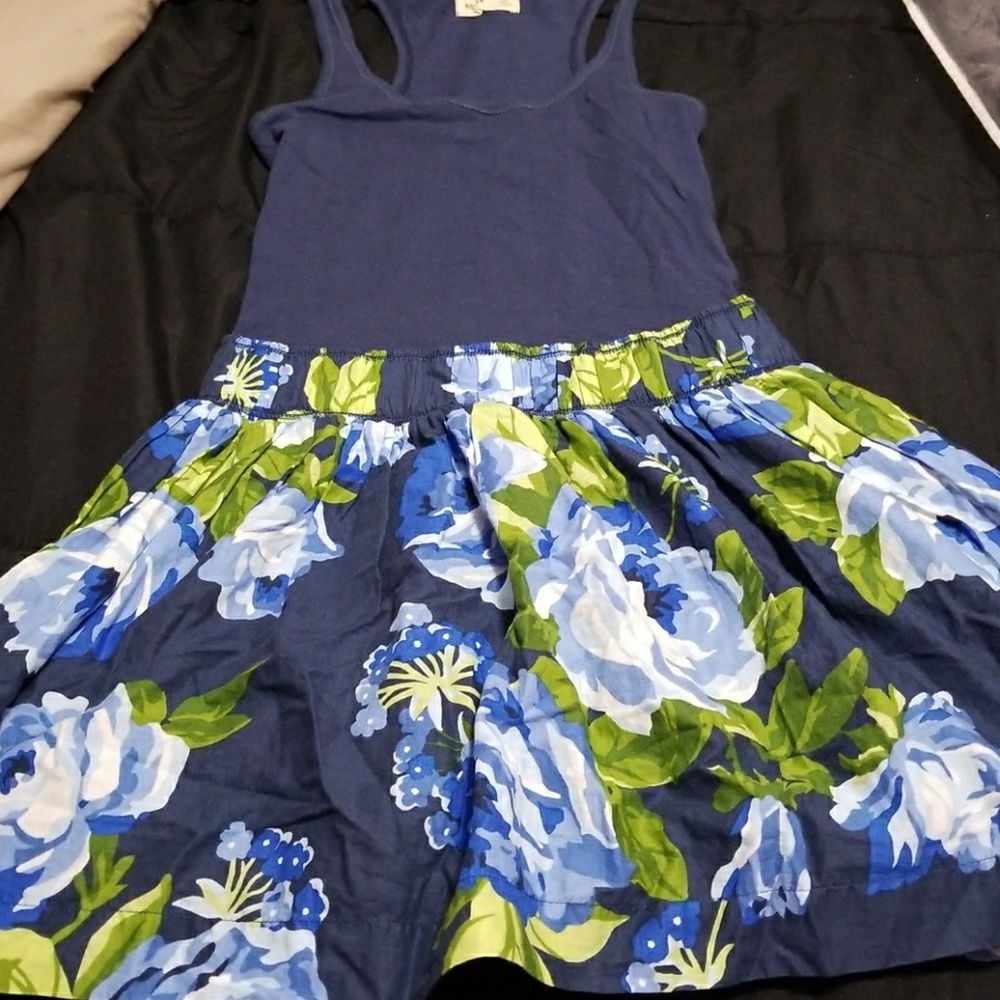 Hollister blue floral dress.
